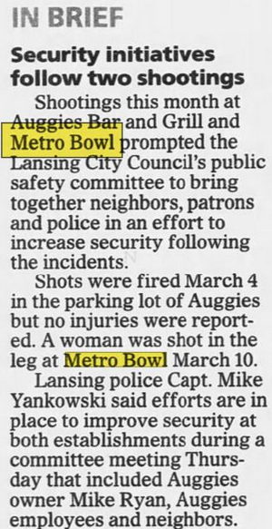 Metro Bowl - Mar 16 2012 Article On Shooting